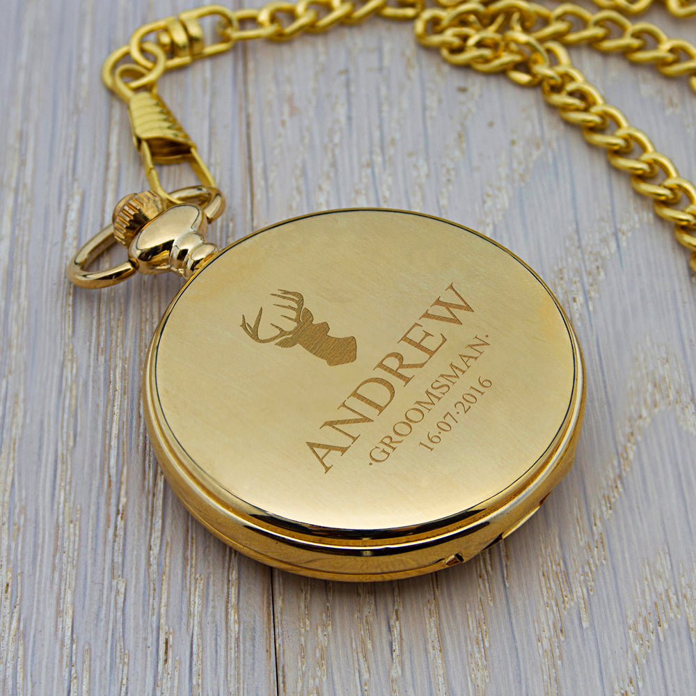 Personalised Groomsman Icon Pocket Watch