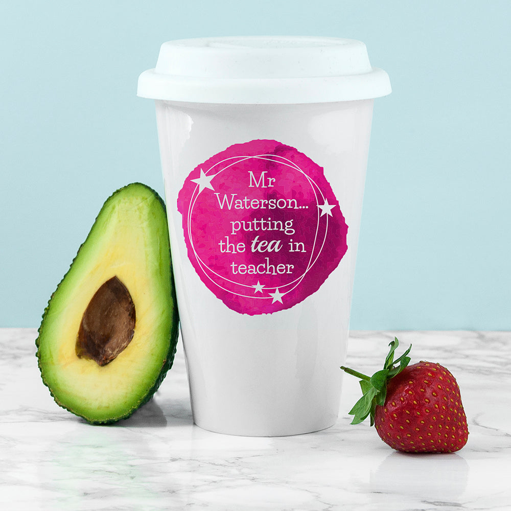Personalised Tea in Teacher Travel Mug