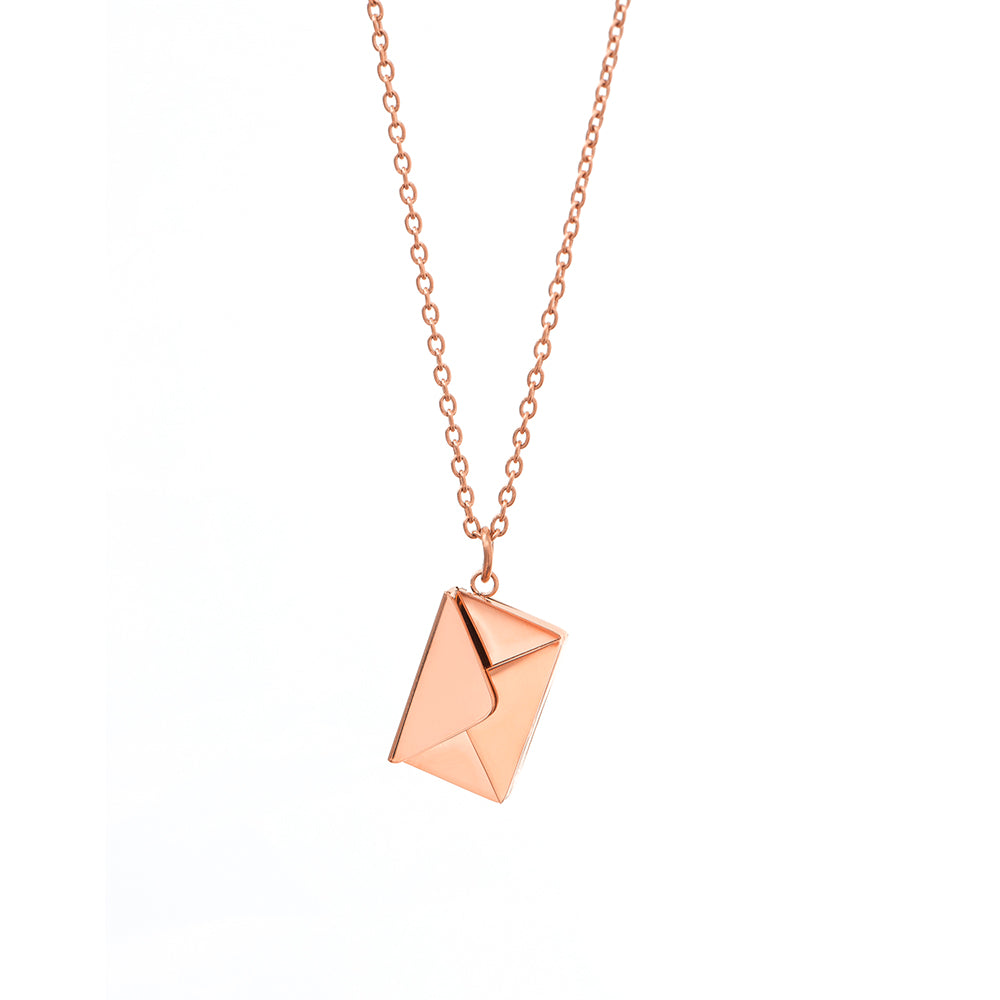 Personalised Secret Message Envelope Necklace
