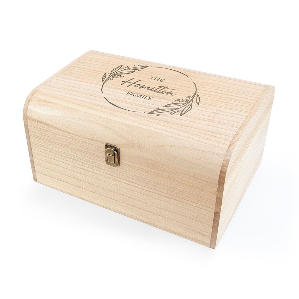 Personalised Family Christmas Keepsake Chest