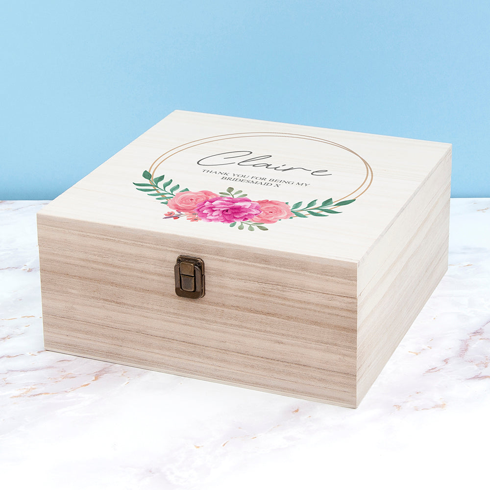 Personalised Wedding Party Memory Box