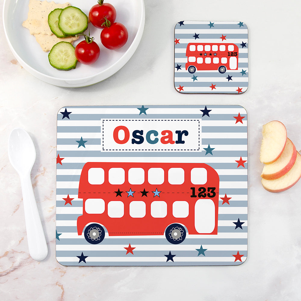 Personalised Placemat Set - Blue Tones