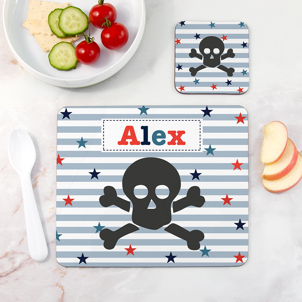 Personalised Placemat Set - Blue Tones