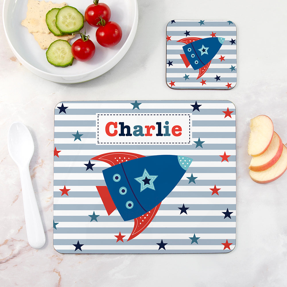 Personalised Placemat Set - Blue Tones