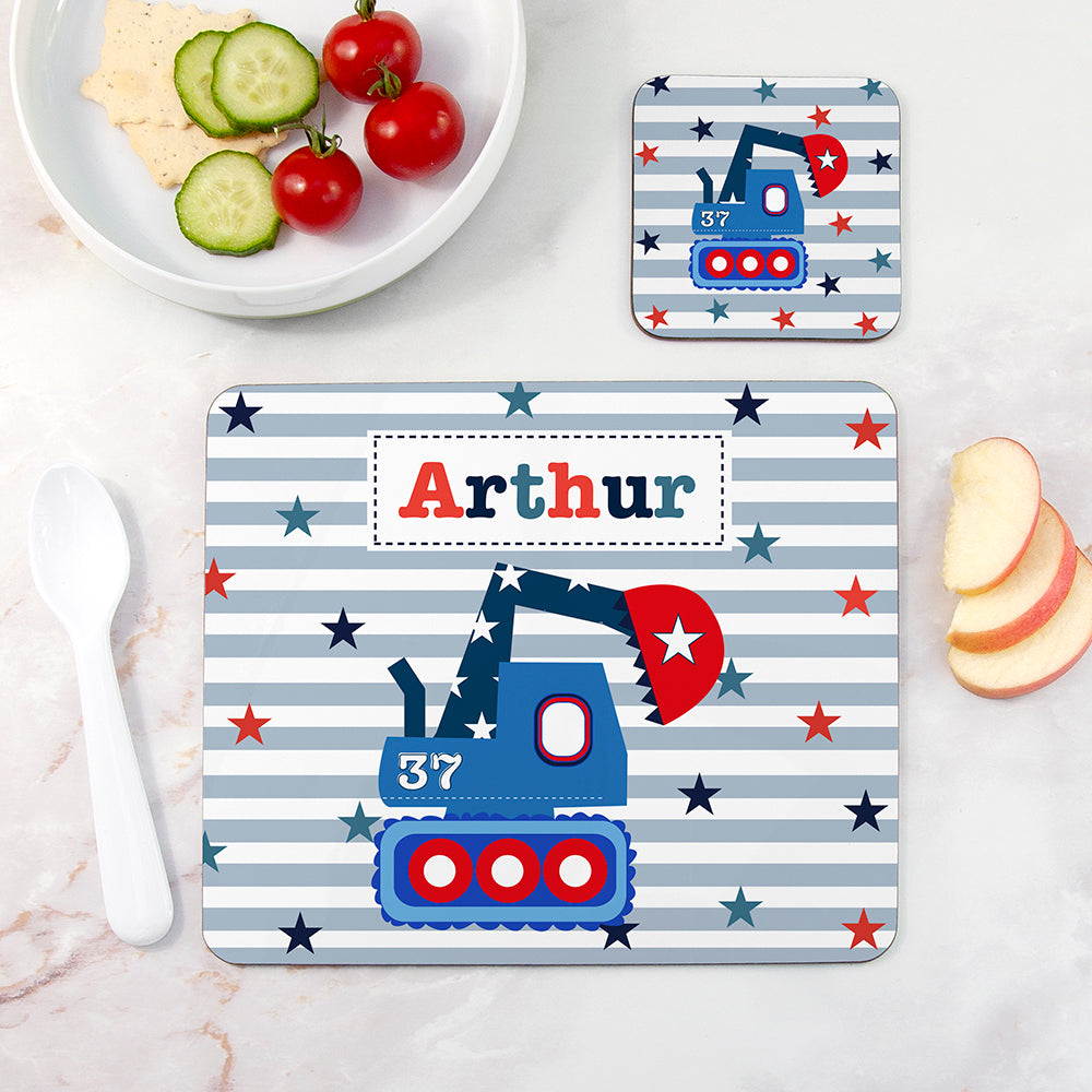 Personalised Placemat Set - Blue Tones
