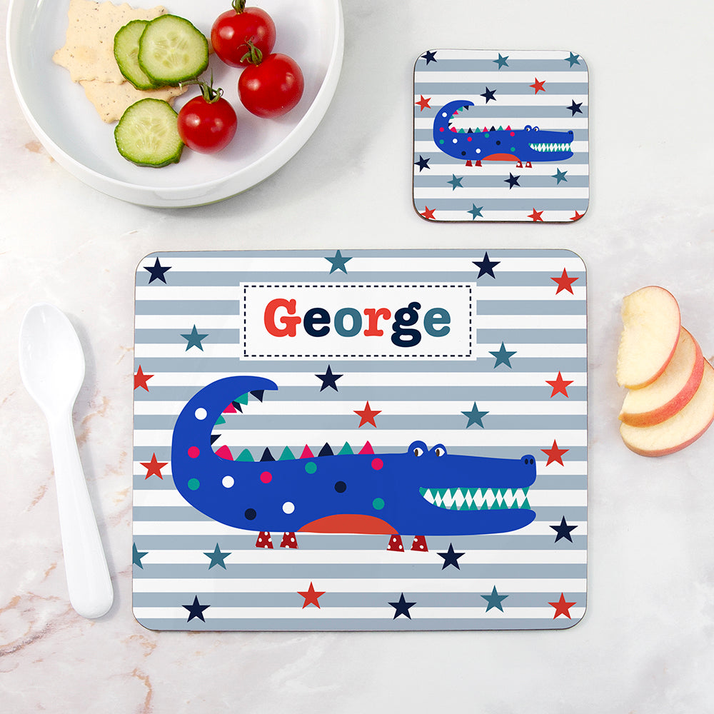 Personalised Placemat Set - Blue Tones
