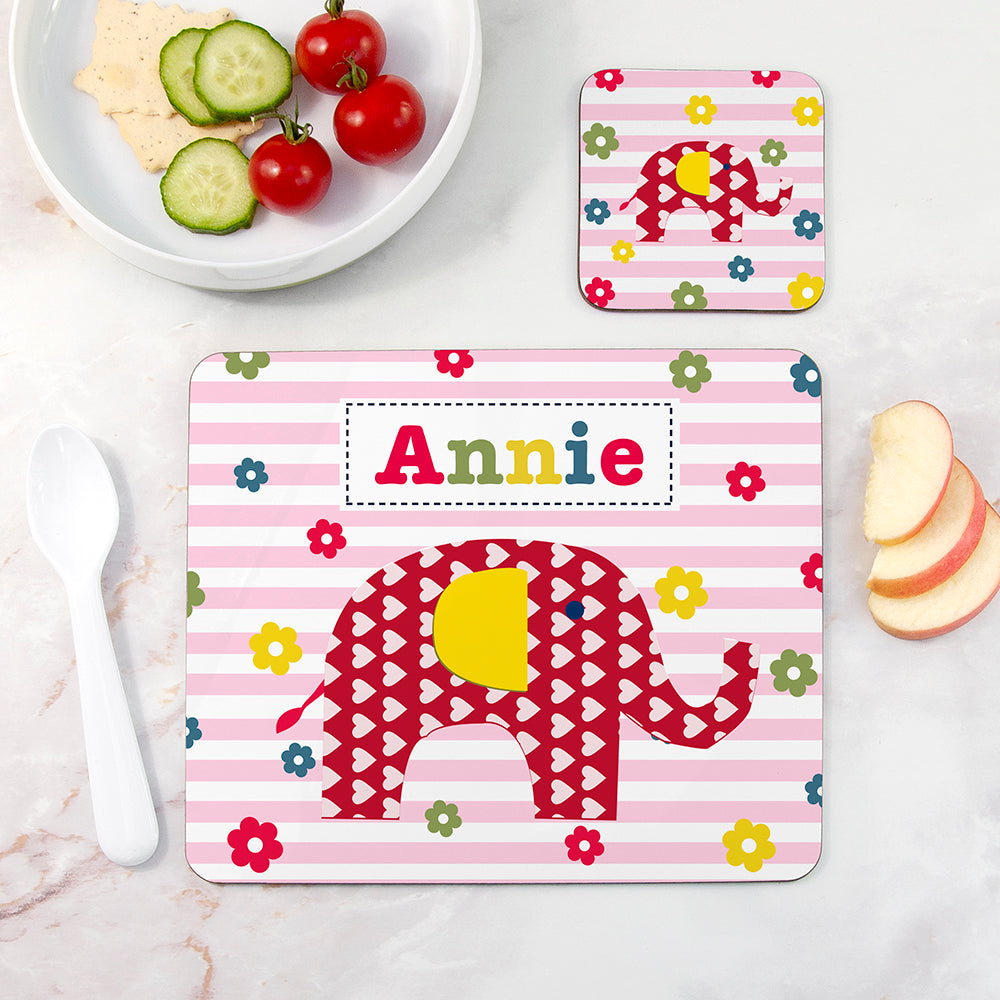 Personalised Placemat Set - Pink Tones