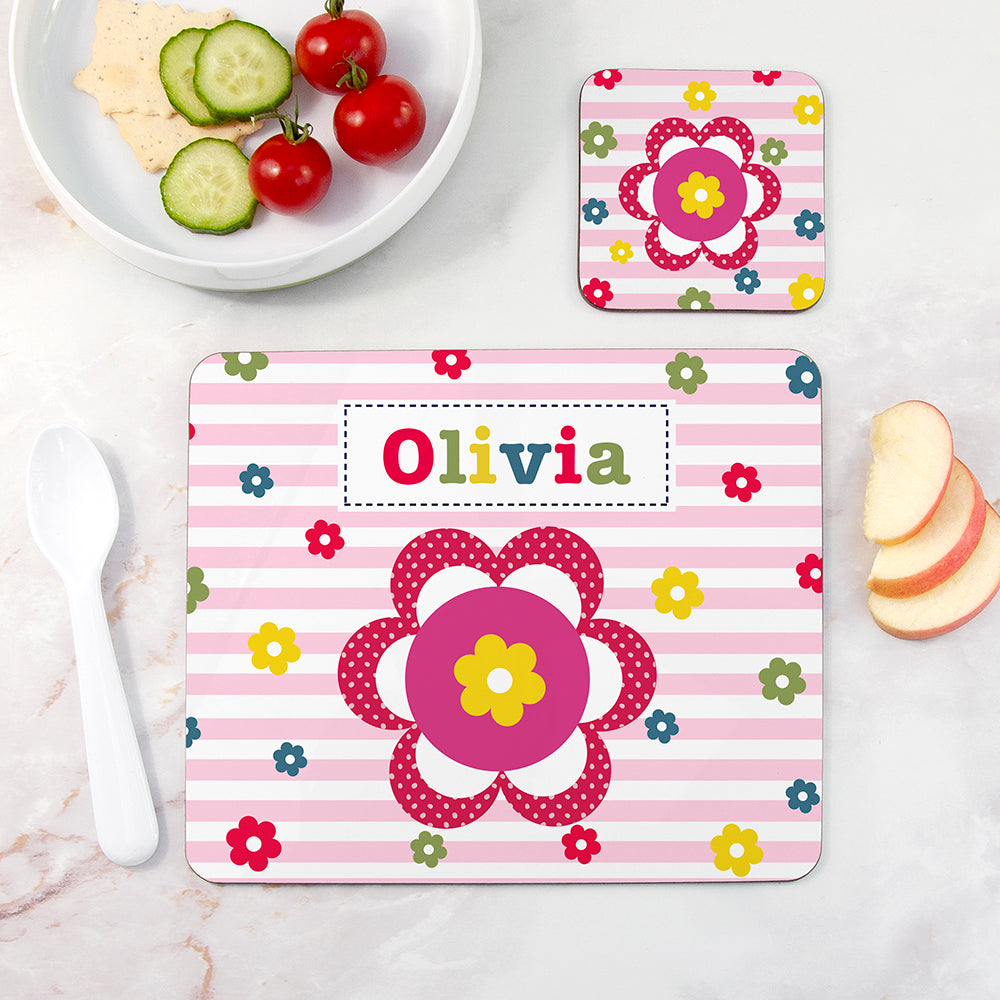 Personalised Placemat Set - Pink Tones