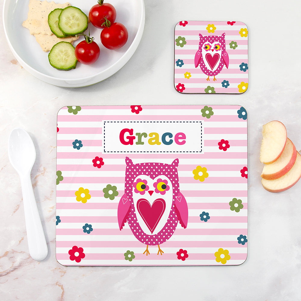 Personalised Placemat Set - Pink Tones