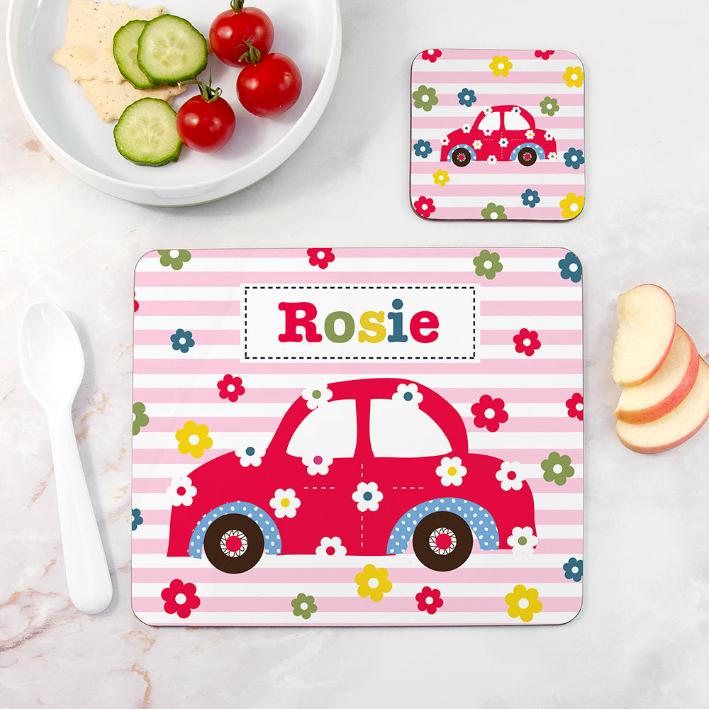 Personalised Placemat Set - Pink Tones