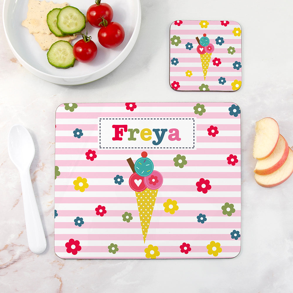 Personalised Placemat Set - Pink Tones