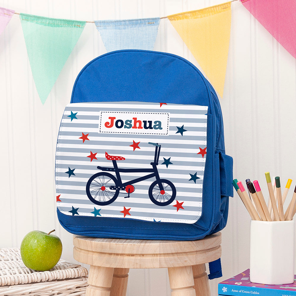 Personalised Kid's Blue Mini Rucksack