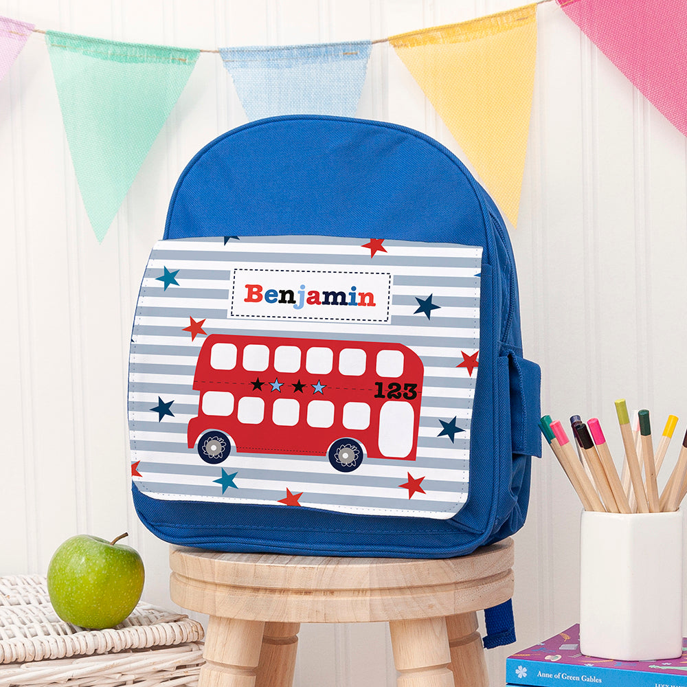Personalised Kid's Blue Mini Rucksack