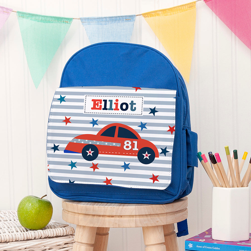 Personalised Kid's Blue Mini Rucksack