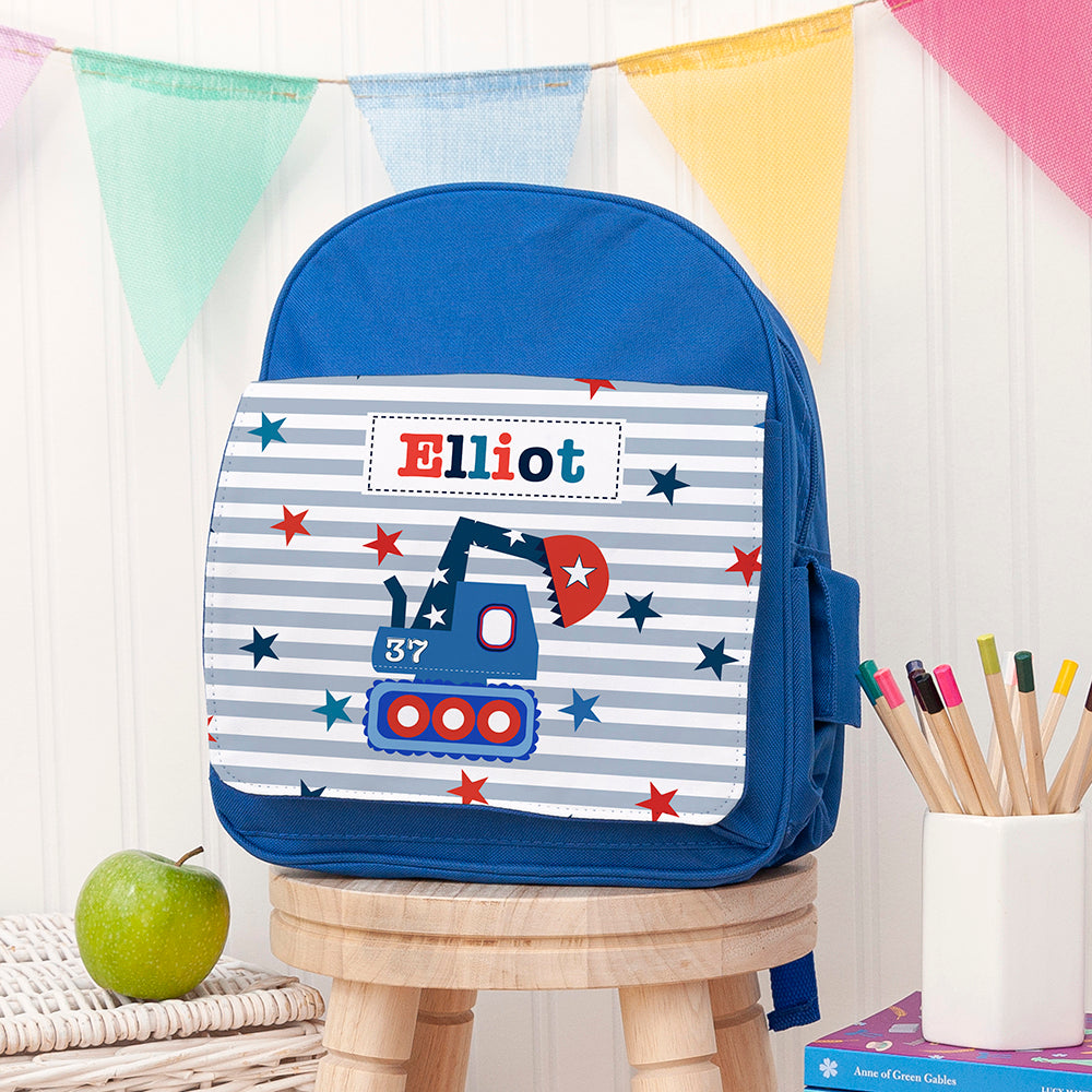 Personalised Kid's Blue Mini Rucksack