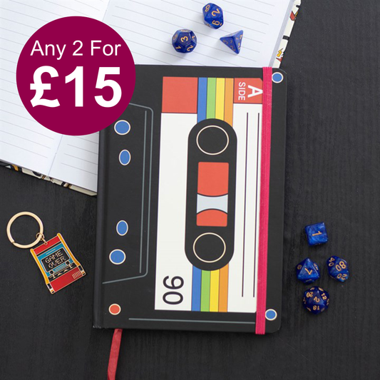 Retro Cassette Tape A5 Notebook