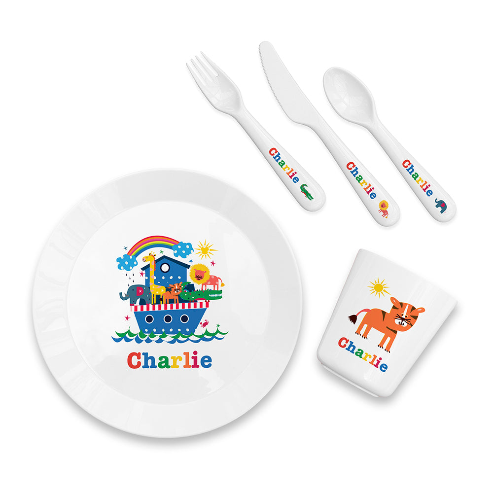 Personalised Kids Noah's Ark Dining Set