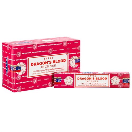 12 Packets of Dragon's Blood Incense Sticks by Satya